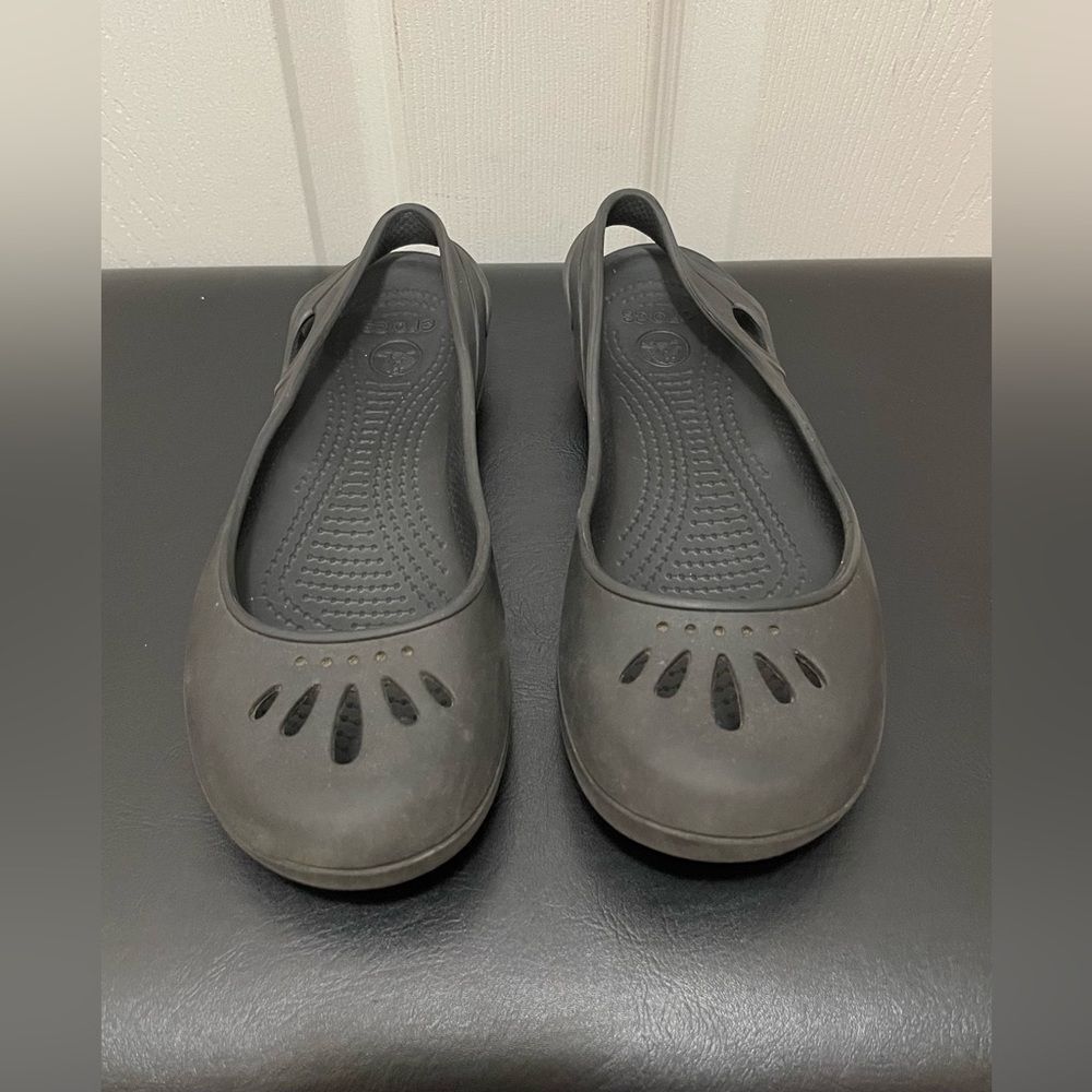 Crocs Womens Slip On Sandals Mary Jane Kadee Shoes Size 6 Black